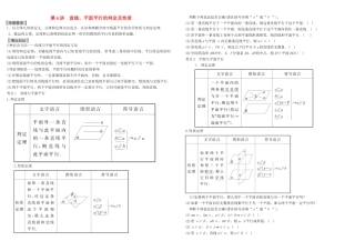 河北南宫一中2015届高三数学二轮复习 7-4 直线、平面平行的判定及性质学案