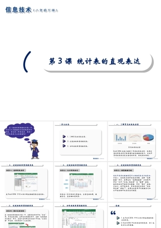 2020八年级信息技术下册 第3课 统计表的直观表达课件 南方版-人教版初中八年级下册信息技术课件