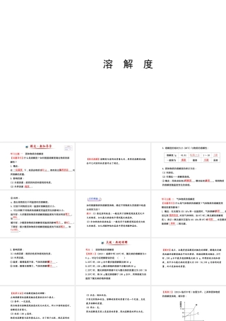 【世纪金榜】2014新学期中考化学一轮复习 九下 溶解度（同步知识点汇集+含2013教师典型题）课件 新人教版