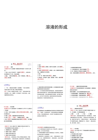 【世纪金榜】2014新学期中考化学一轮复习 九下 溶液的形成（同步知识点汇集+含2013教师典型题）课件 新人教版