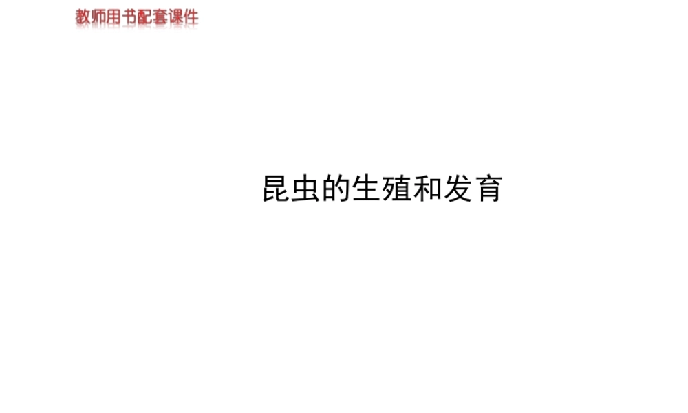 【世纪金榜】2014新学期中考生物 八下 昆虫的生殖和发育 （知识点汇集+含2013教师典型题）复习课件 新人教版
