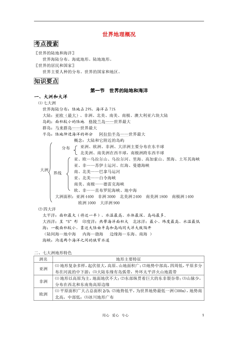 河北省2010年高考地理 世界地理概况教案 人教版_第1页
