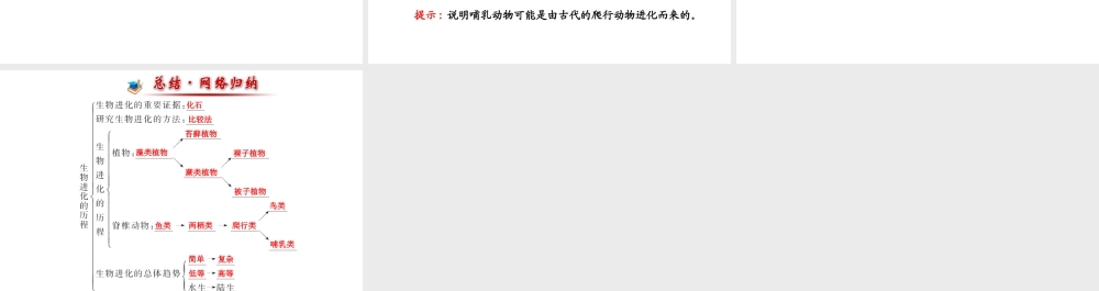 【世纪金榜】2014新学期中考生物 八下 生物进化的历程 （知识点汇集+含2013教师典型题）复习课件 新人教版