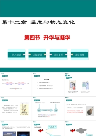 2020秋九年级物理全册 第十二章 温度与物态变化 第四节 升华与凝华教学课件 （新版）沪科版-（新版）沪科版初中九年级全册物理课件
