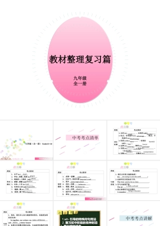 PK中考湖南省中考英语总复习 第一部分 教材整理复习篇 九全 Units 13-14课件-人教版初中九年级全册英语课件