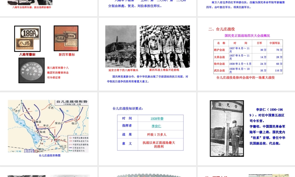 【世纪金榜】2015-2016学年八年级历史上册 情境互动课型 4.15 国共合作抗日课件 川教版