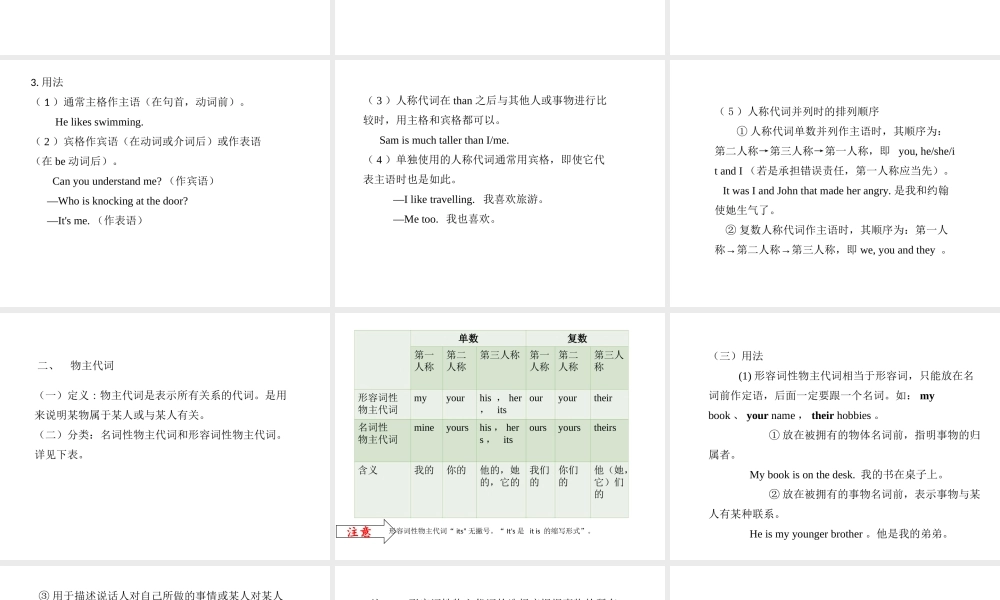 PK中考湖南省中考英语总复习 语法专题二 代词课件-人教版初中九年级全册英语课件