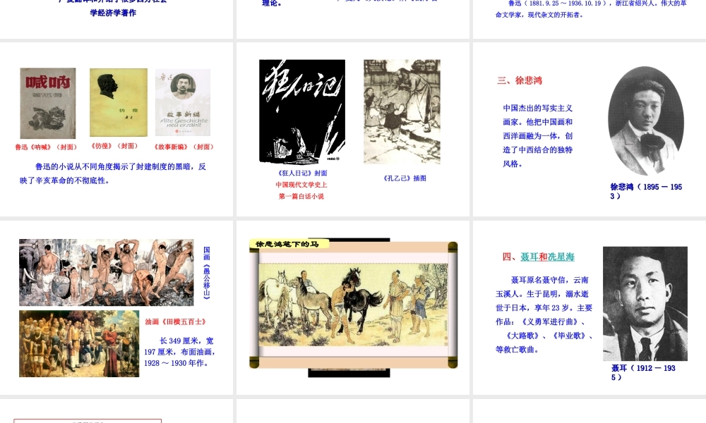 【世纪金榜】2015-2016学年八年级历史上册 情境互动课型 7.22 思想文化课件 川教版