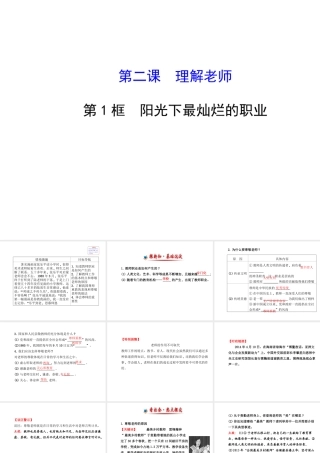 【世纪金榜】八年级政治上册 1.2.1 阳光下最灿烂的职业课件 教科版