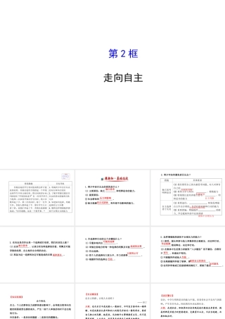 【世纪金榜】八年级政治上册 3.6.2 走向自主