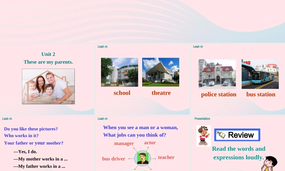 2019秋七年级英语上册 Module 2 My family Unit 2 These are my parents课件