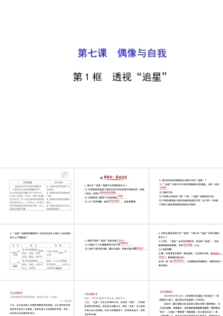 【世纪金榜】八年级政治上册 3.7.1 透视“追星”课件 教科版