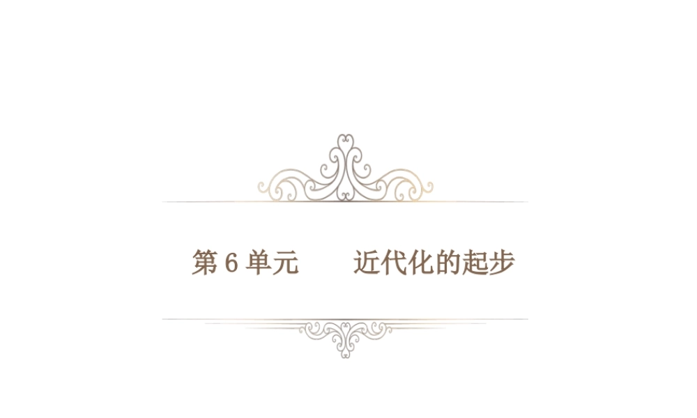 PK中考（湖南专用）中考历史总复习 第六单元 近代化的起步课件-人教版初中九年级全册历史课件