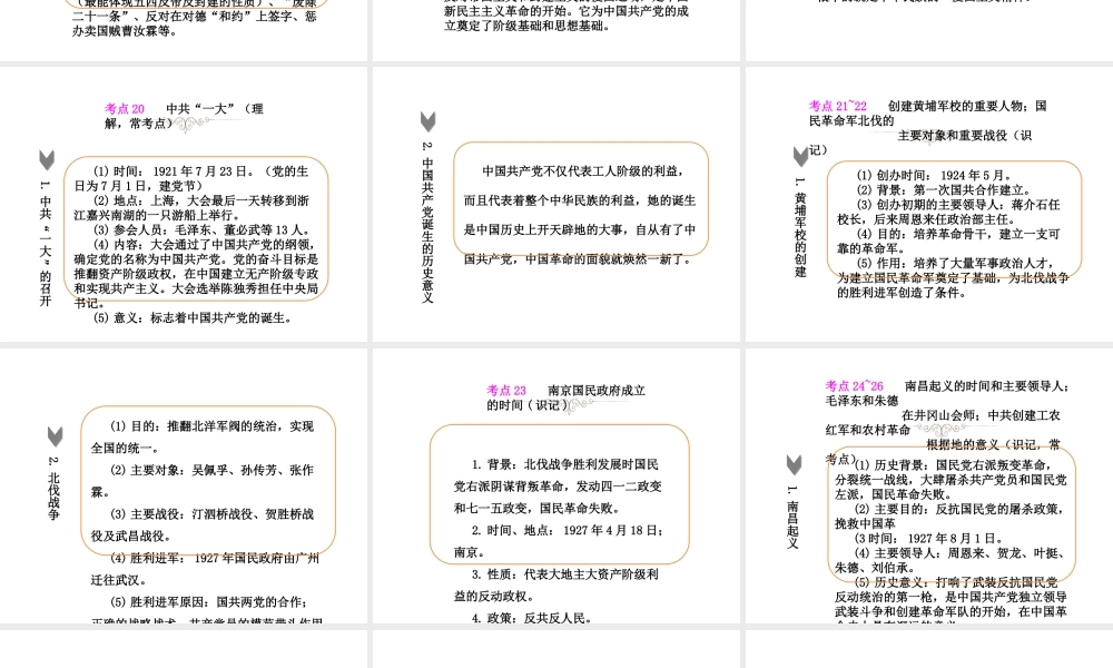 PK中考（湖南专用）中考历史总复习 第七单元 新民主主义革命的兴起课件-人教版初中九年级全册历史课件