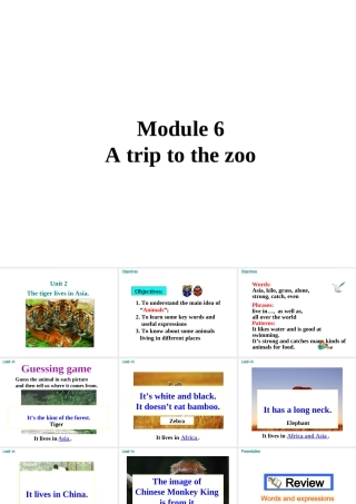 2019秋七年级英语上册 Module 6 A trip to the zoo Unit 2 The tiger lives in Asia课件