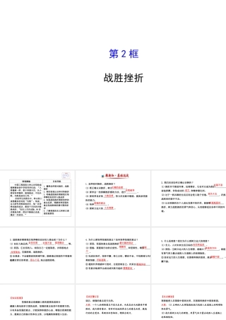 【世纪金榜】八年级政治上册 5.11.2 战胜挫折课件 教科版