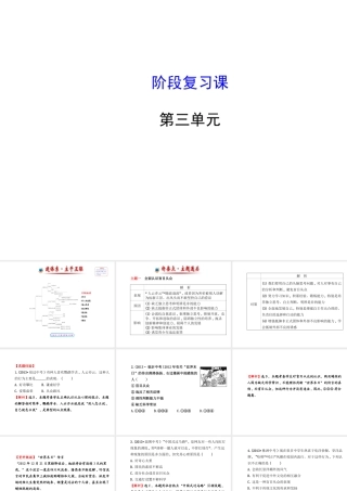 【世纪金榜】八年级政治上册 第三单元 走自己的路复习课件 教科版