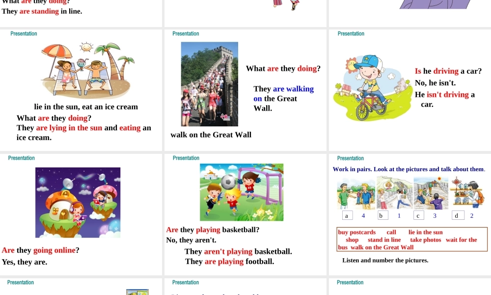 2019秋七年级英语上册 Module 9 People and places Unit 1 We’re enjoying the school trip a lot课件