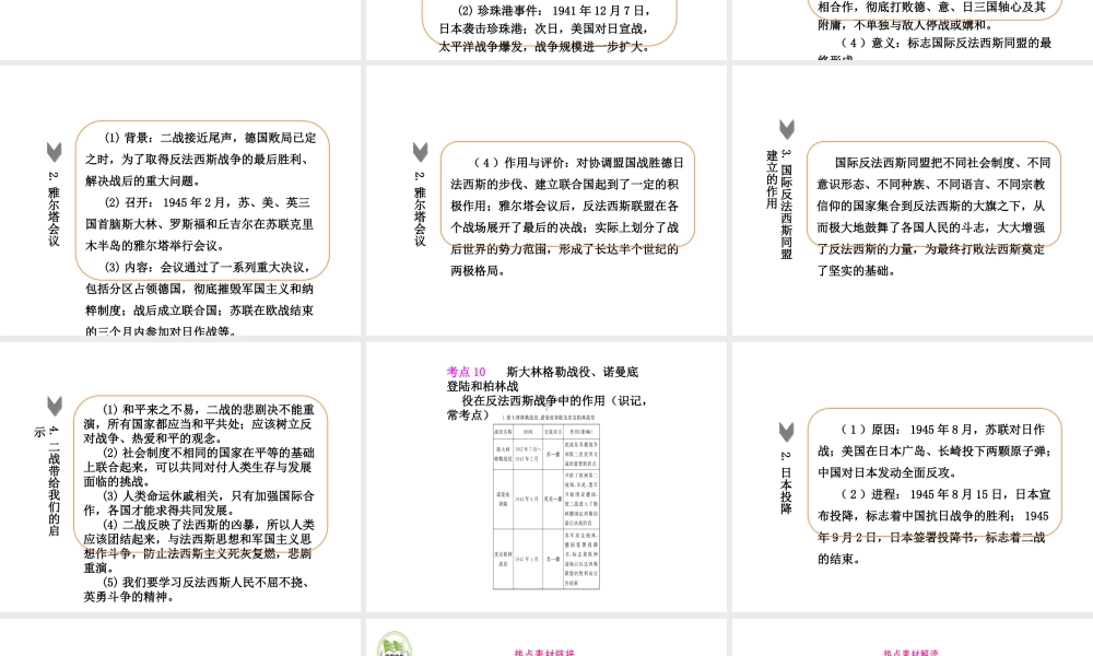 PK中考（湖南专用）中考历史总复习 第十九单元 第二次世界大战课件-人教版初中九年级全册历史课件