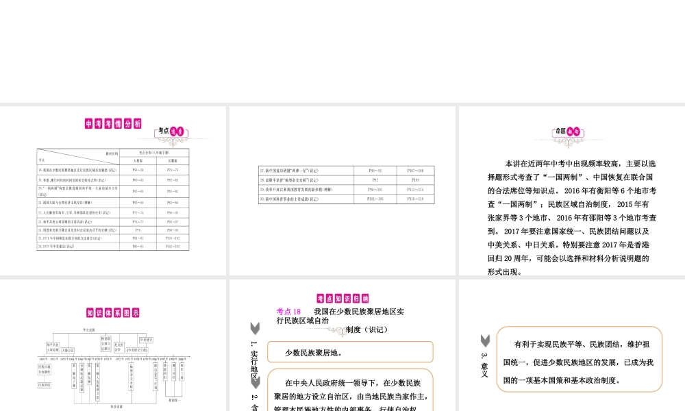 PK中考（湖南专用）中考历史总复习 第十三单元 民族团结与祖国统一、国防建设与外交课件-人教版初中九年级全册历史课件
