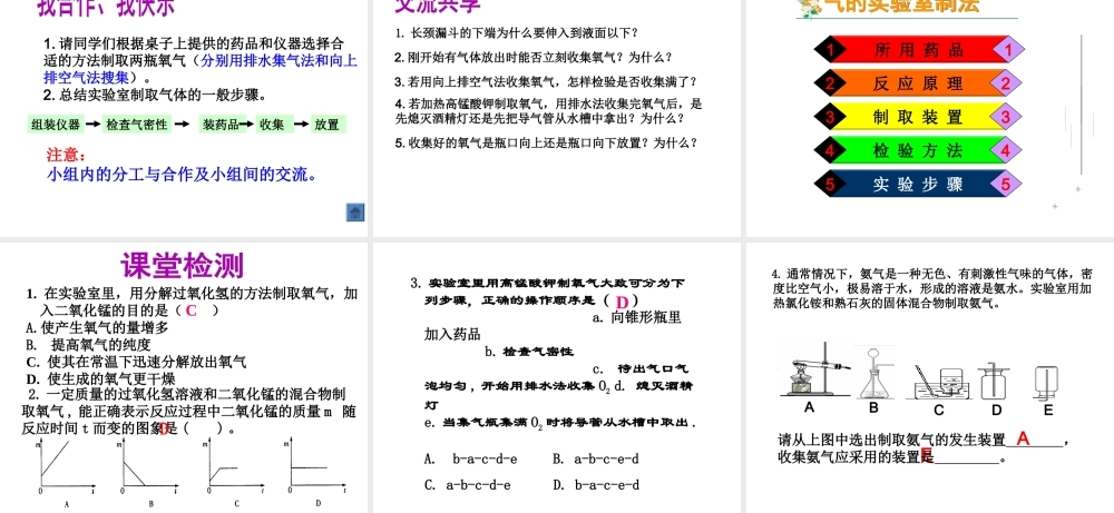 【倍速课时学练】2014九年级化学上册《4.3 氧气》课件1 （新版）鲁教版