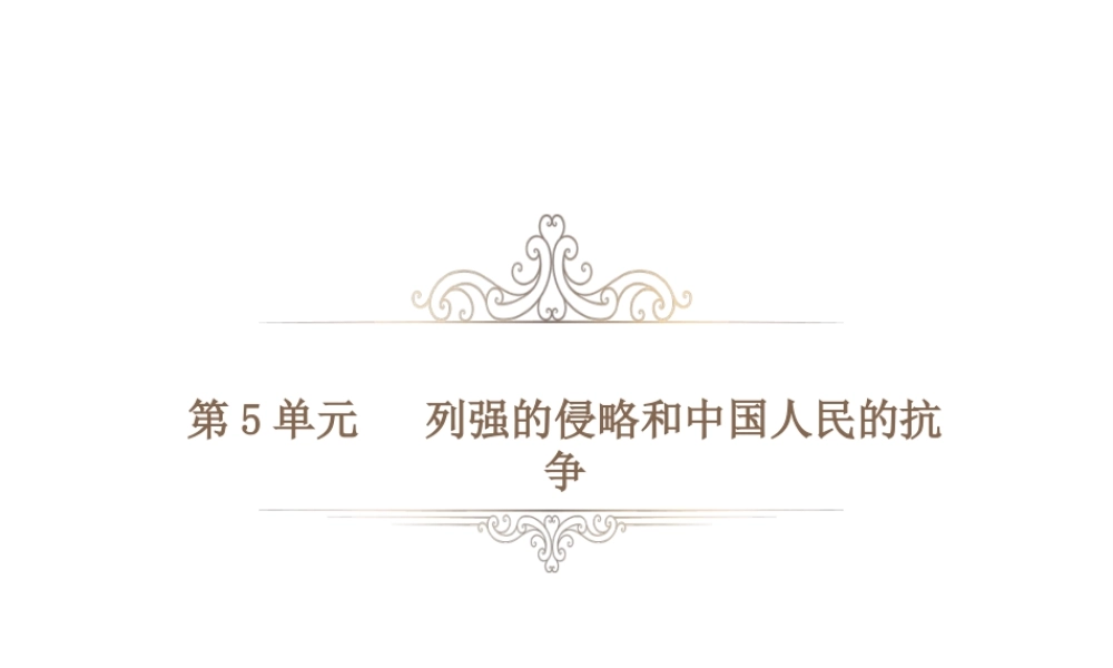 PK中考（湖南专用）中考历史总复习 第五单元 列强的侵略和中国人民的抗争课件-人教版初中九年级全册历史课件