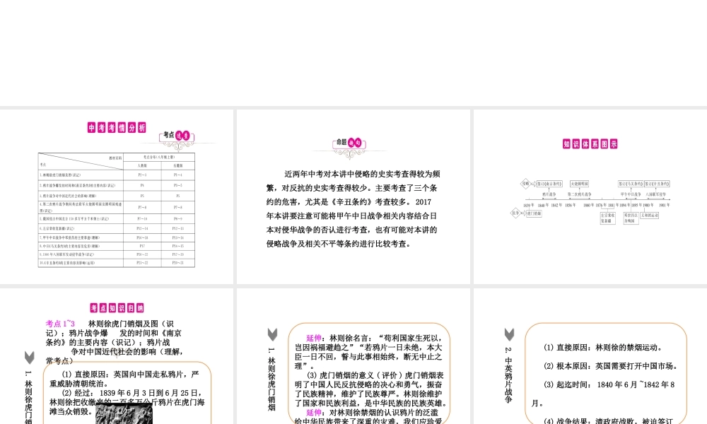 PK中考（湖南专用）中考历史总复习 第五单元 列强的侵略和中国人民的抗争课件-人教版初中九年级全册历史课件