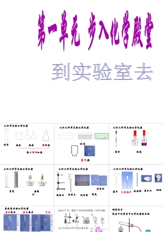 【倍速课时学练】2014九年级化学上册《实验室去 化学实验基本技能训练（一）》课件 （新版）鲁教版