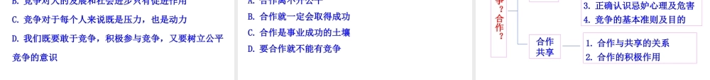 【世纪金榜】八年级政治上册 情境互动课型 4.8.1 竞争？合作？课件 新人教版