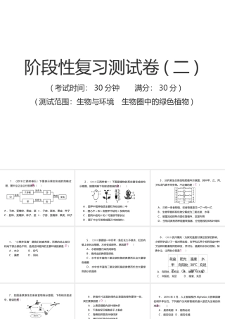 PK中考（江西专用）中考生物仿真测试卷二课件-人教版初中九年级全册生物课件