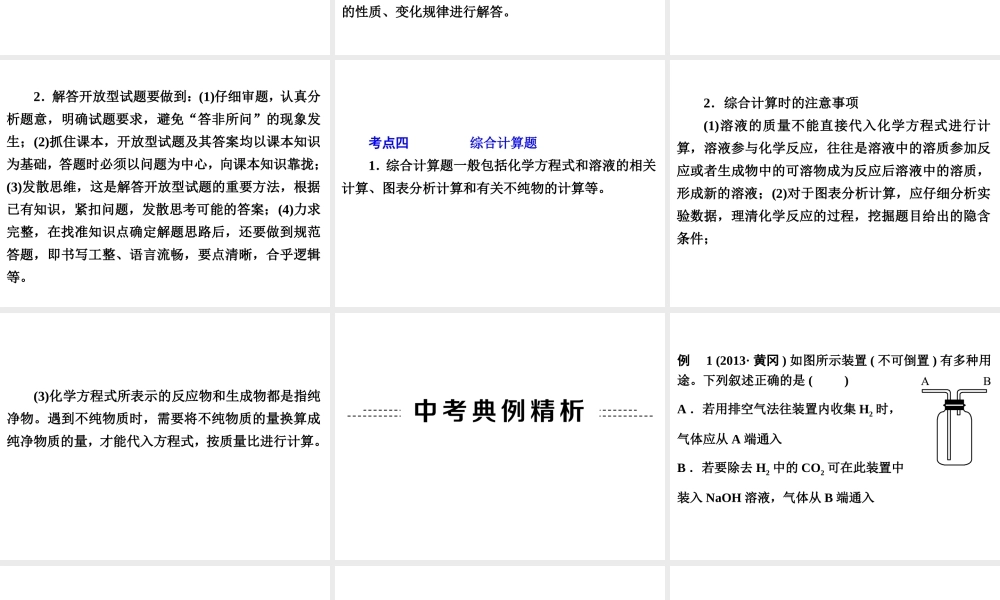 【中考备战策略】2014年中考化学总复习 第二部分 专题突破 专题七 热点题型 （含13年中考典例）课件 鲁教版