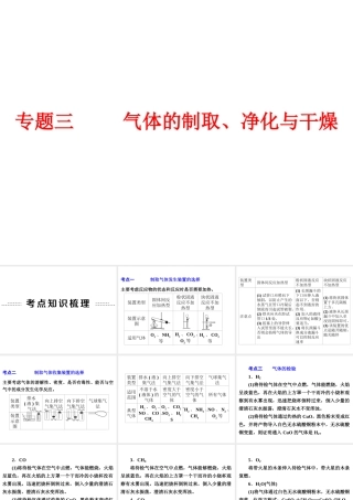 【中考备战策略】2014年中考化学总复习 第二部分 专题突破 专题三 气体的制取、净化与干燥 （含13年中考典例）课件 鲁教版