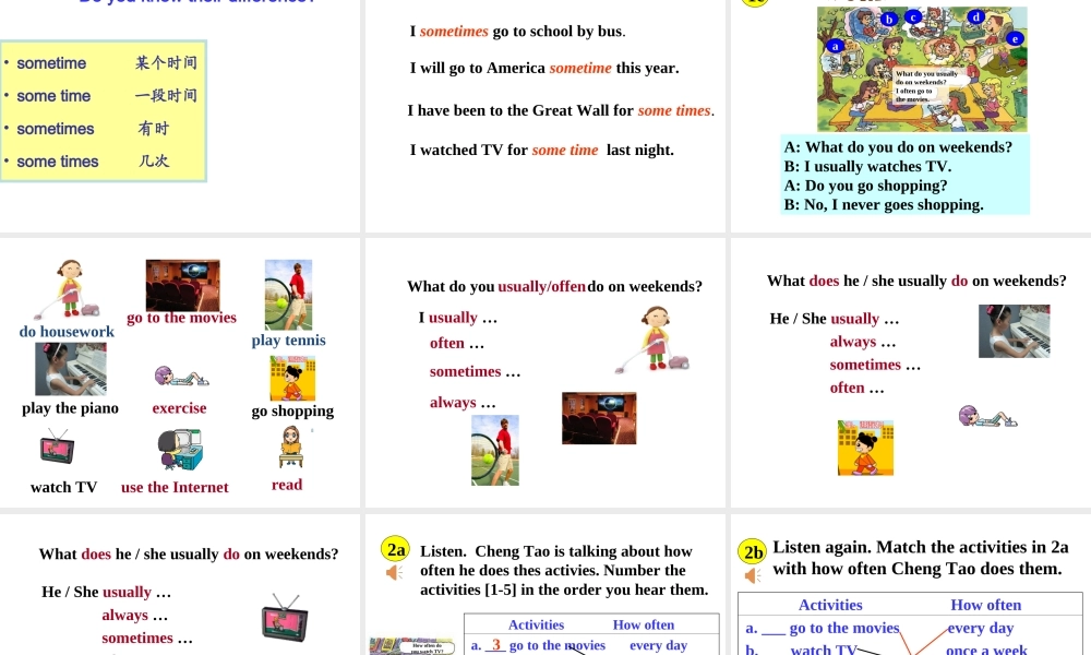 Section A (1a-2d) 教学课件