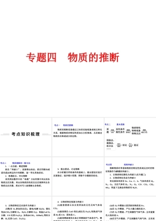 【中考备战策略】2014年中考化学总复习 第二部分 专题突破 专题四 物质的推断（含13年中考典例） 课件 新人教版