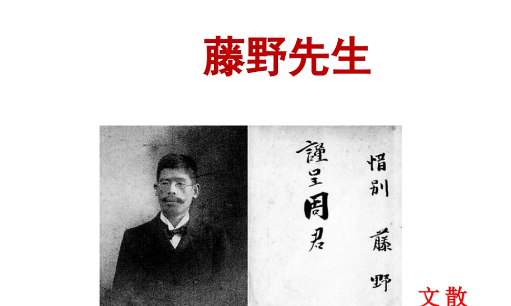 2018年八年级语文上册 第二单元 5 藤野先生课件 新人教版