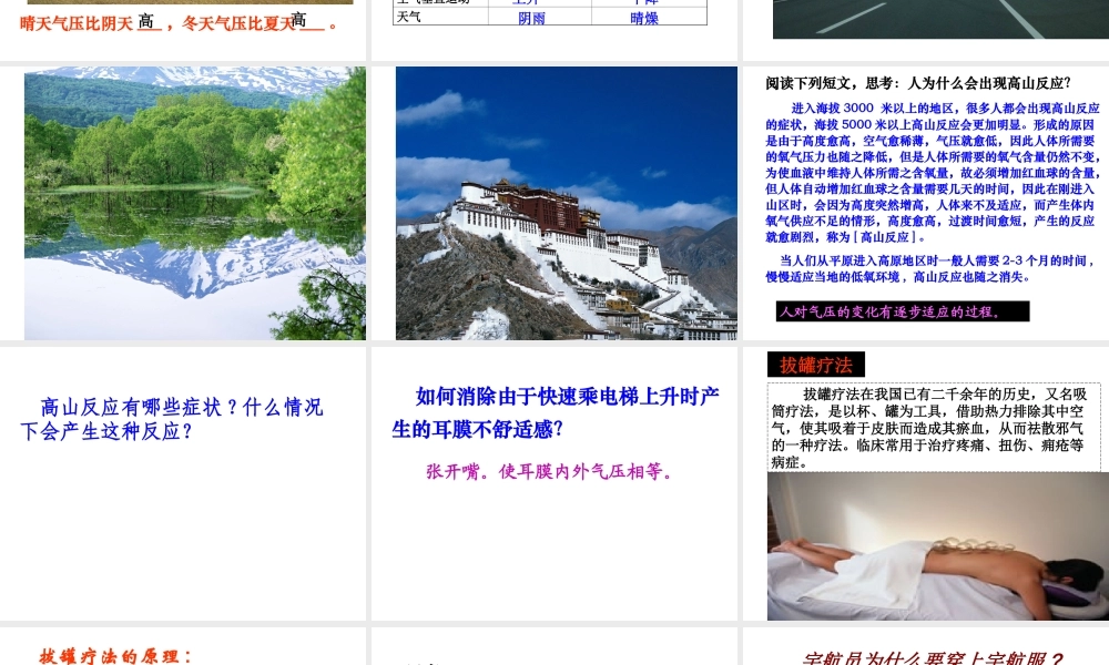 【倍速课时学练】八年级科学上册《2.3 大气的压强》大气压课件2 浙教版