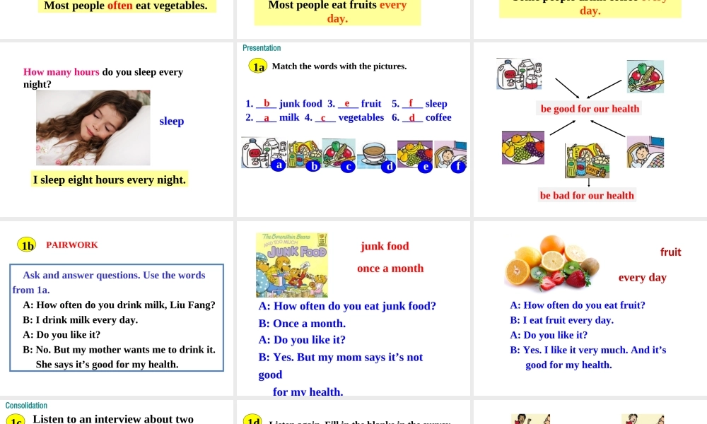 Section B (1a-1e) 教学课件
