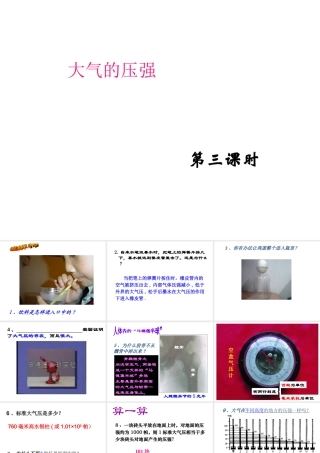 【倍速课时学练】八年级科学上册《2.3 大气的压强》大气压课件3 浙教版