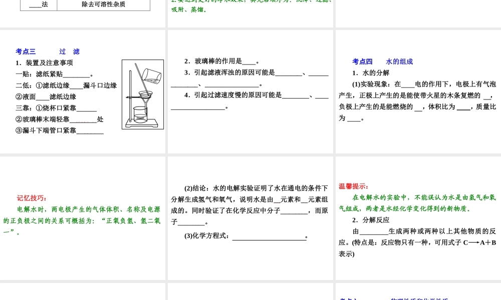 【中考备战策略】2014年中考化学总复习 第一部分 教材梳理 第3讲 水和物质的简单分类 （含13年中考典例）课件 鲁教版