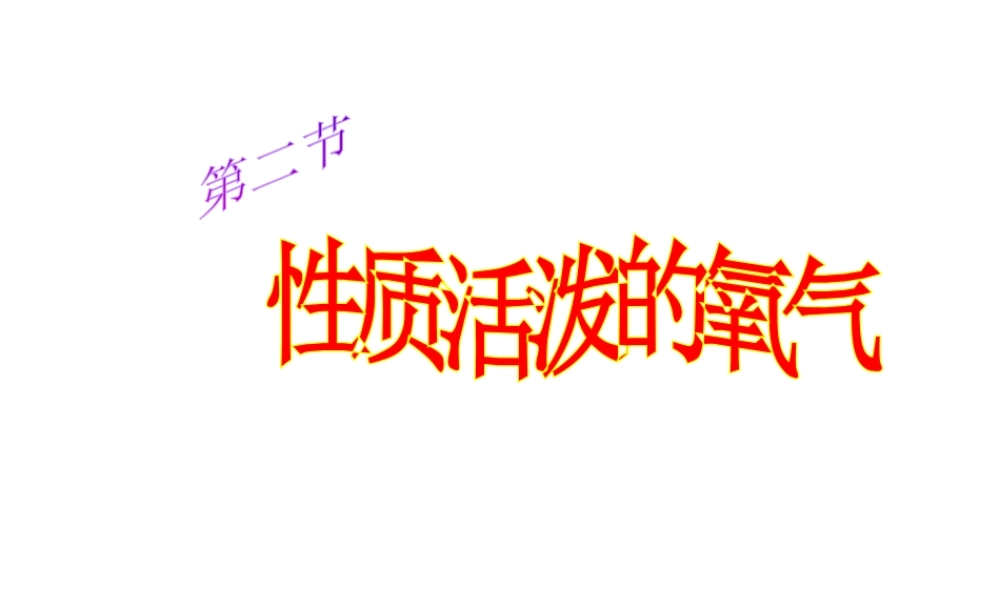 【倍速课时学练】九年级化学上册 第2章 第二节 性质活泼的氧气课件 沪教版
