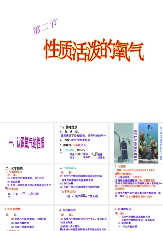 【倍速课时学练】九年级化学上册 第2章 第二节 性质活泼的氧气课件 沪教版