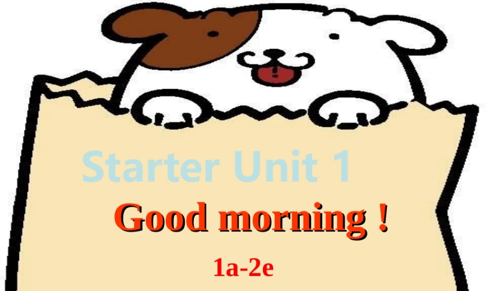 Starter Unit 1 1a-2e