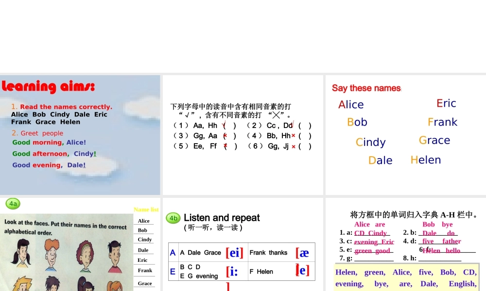 Starter Unit 1 4a-4d课件