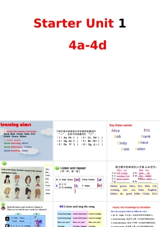 Starter Unit 1 4a-4d课件