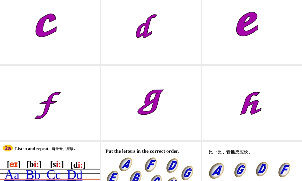 Starter Unit 1 Good morning Period 2课件