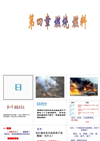 【倍速课时学练】九年级化学上册 第4章 第一节 燃烧与灭火课件 沪教版