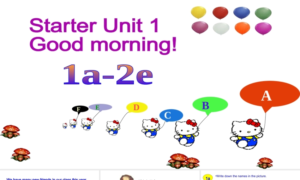 Starter Unit 1(1a-2e)课件