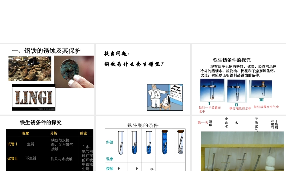 【倍速课时学练】九年级化学上册 第5章 第三节 金属的防护和回收课件 沪教版