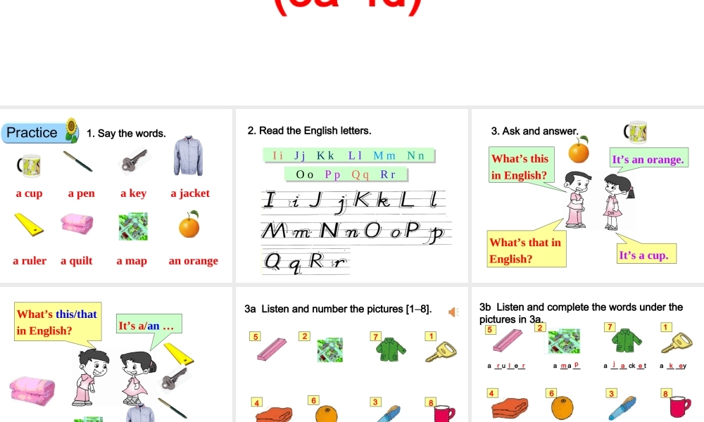 Starter Unit 2 (3a-4d)课件