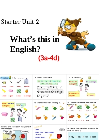 Starter Unit 2 (3a-4d)课件